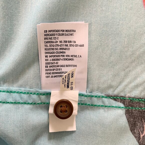 AMERICAN EAGLE Mens Toucan Print Cotton Short Sleeve Shirt - Picture 4 of 6